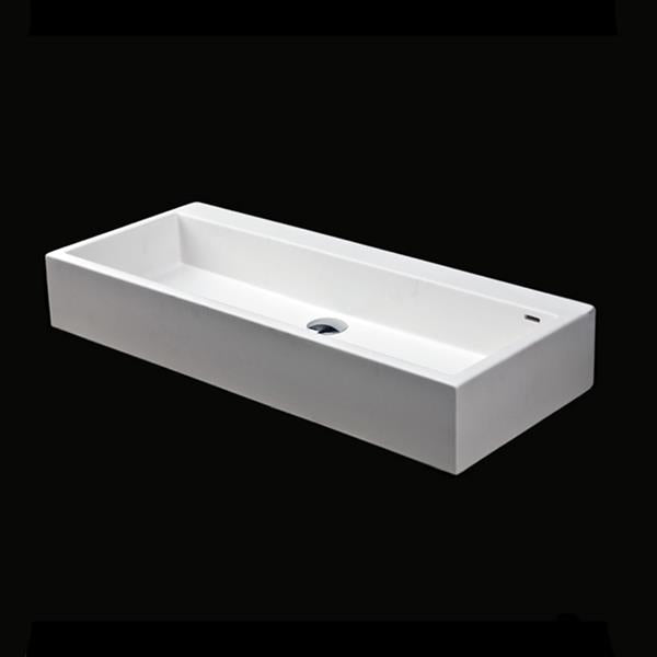 Lacava - Luce Vessel Bathroom Sink Made Of Solid Surface, With An Overflow