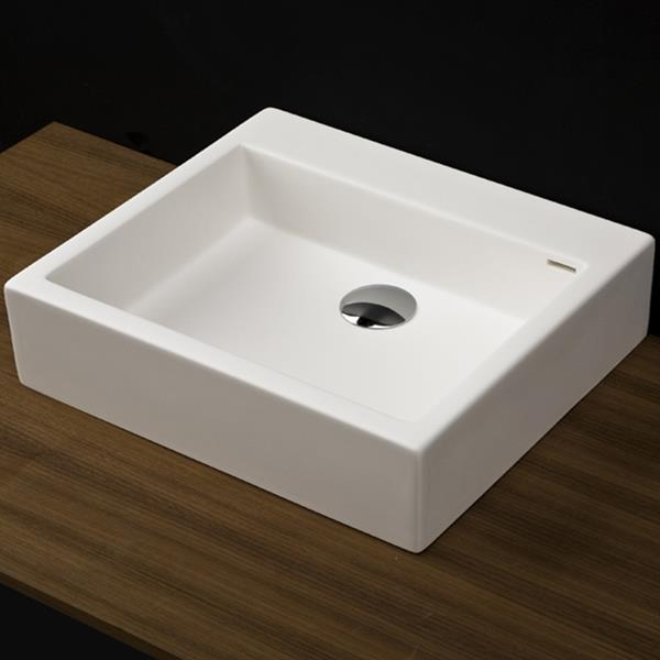 Lacava - Luce Vessel Bathroom Sink Made Of Solid Surface, With An Overflow