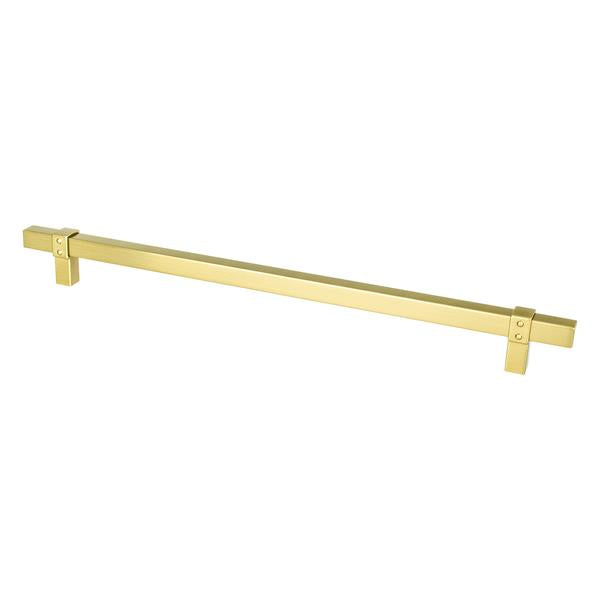 Berenson - Rivet Rebel 12 inch CC Modern Brushed Gold Appliance Pull