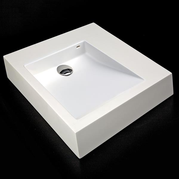 Lacava - Luce Vessel Bathroom Sink Made Of Solid Surface, With An Overflow