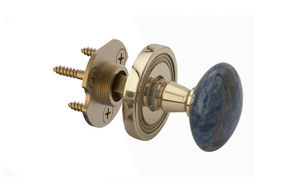 Phylrich - Blue Sodalite Door Knob - Half Dummy