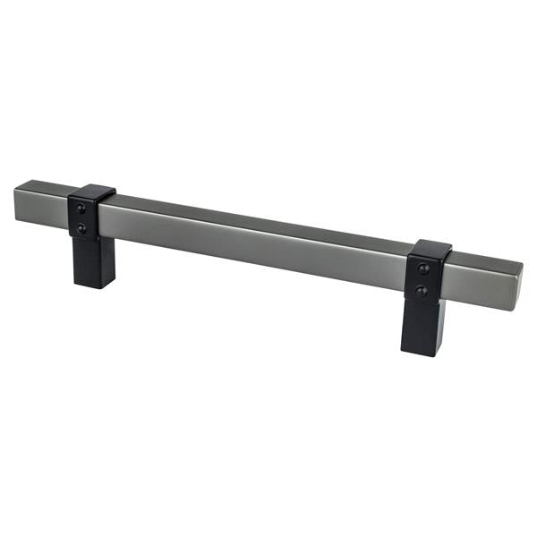 Berenson - Rivet Rebel 128mm CC Slate Bar and Matte Black Posts Pull