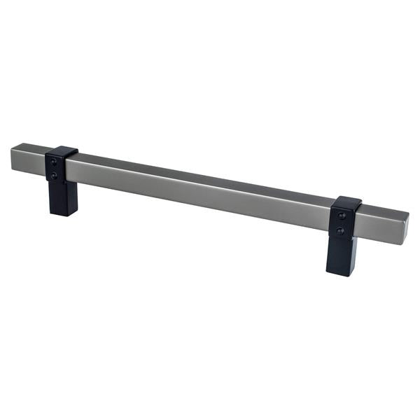 Berenson - Rivet Rebel 160mm CC Slate Bar and Matte Black Posts Pull
