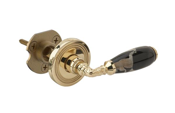 Phylrich - Black Marble Door Lever - Half Dummy