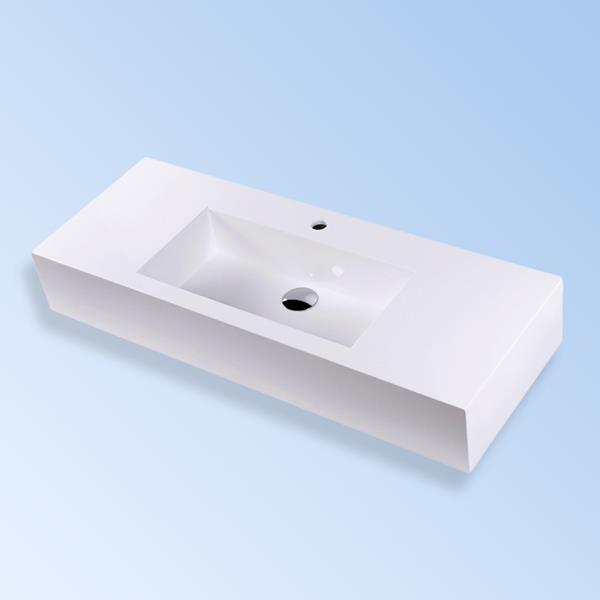 Lacava - Luce Vanity Top Bathroom Sink Made Of Solid Surface With An Overflow