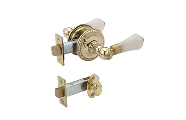 Phylrich - Pink Onyx Door Lever with Privacy Bolt