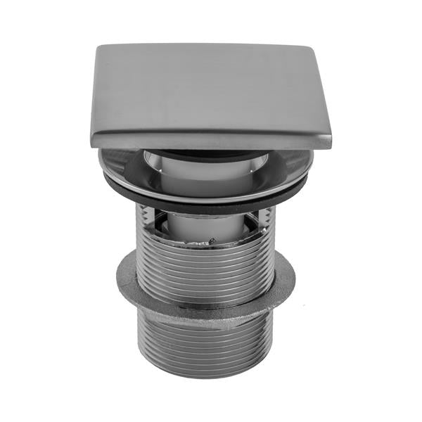 Jaclo - Extra Long Thread Square Toe Control Drain Strainer with Overflow- 3 Inch Long Thread