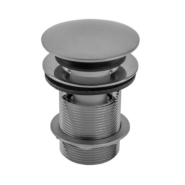 Jaclo - Extra Long Thread Round Toe Control Drain Strainer with Overflow- 5 Inch Long Thread