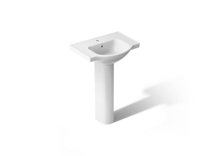 Kohler - 24 Inch Veer Pedestal Lavatory, 1-Hole