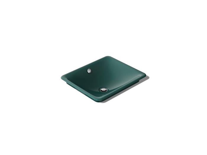 Kohler - Iron Plains 18-1/2 Inch Rectangular Drop-In/Undermount/Vessel Bathroom Sink With Overflow - Teal