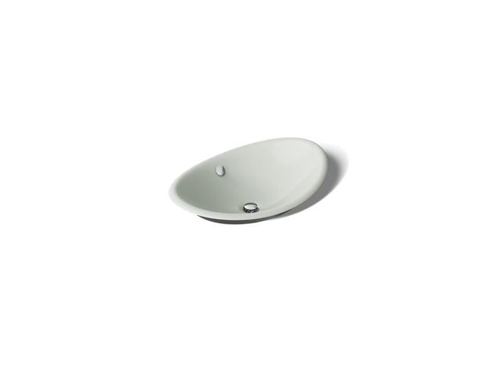 Kohler - Iron Plains 20-3/4 Inch Oval Vessel Bathroom Sink With Overflow
