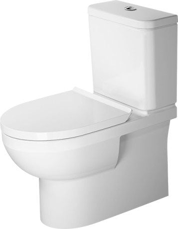 Duravit - No.1 1.6/0.8 GPF Dual Flush Rimless Round Close Coupled Toilet Bowl