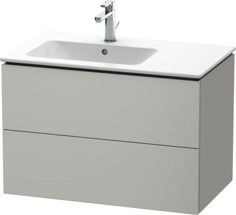 Duravit - L-Cube 32 1/4" Wall Mount Two Drawer Single Vanity Cabinet, Sink Sold Separately