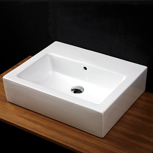 Lacava - Aquagrande Wall-Mounted Or Vessel Porcelain Washbasin With Overflow