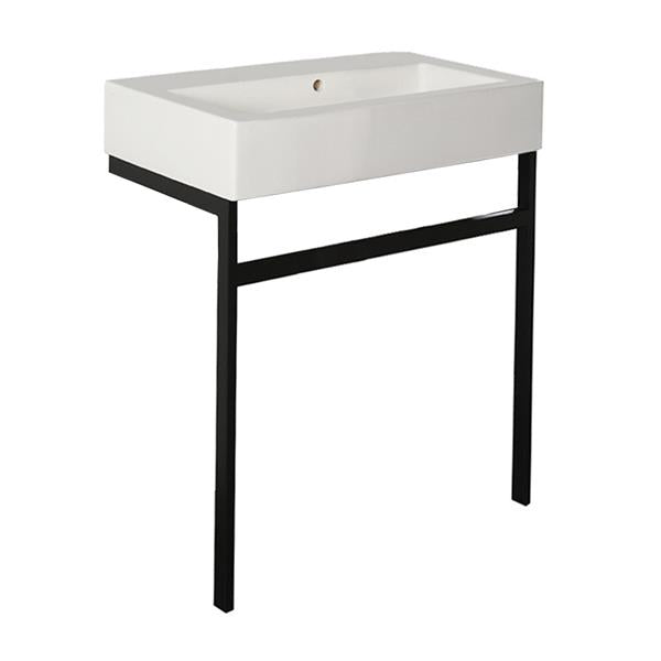 Lacava - Aquagrande Floor-Standing Metal Console Stand With A Towel Bar
