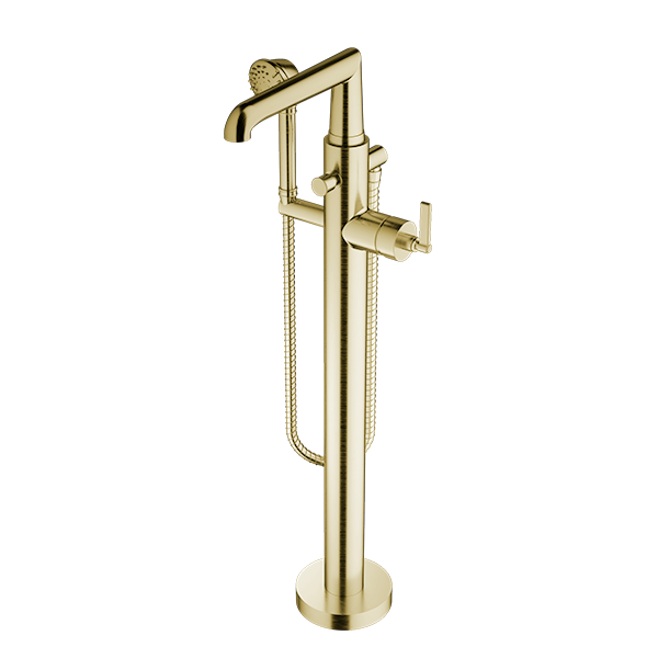 Santec - Lattice Trim - Floor Mount Tub Filler With Hand Shower