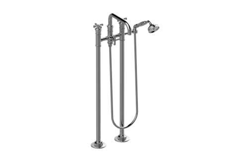 Graff - Vignola Floor-Mounted Tub Filler Cross Handle - Trim Only