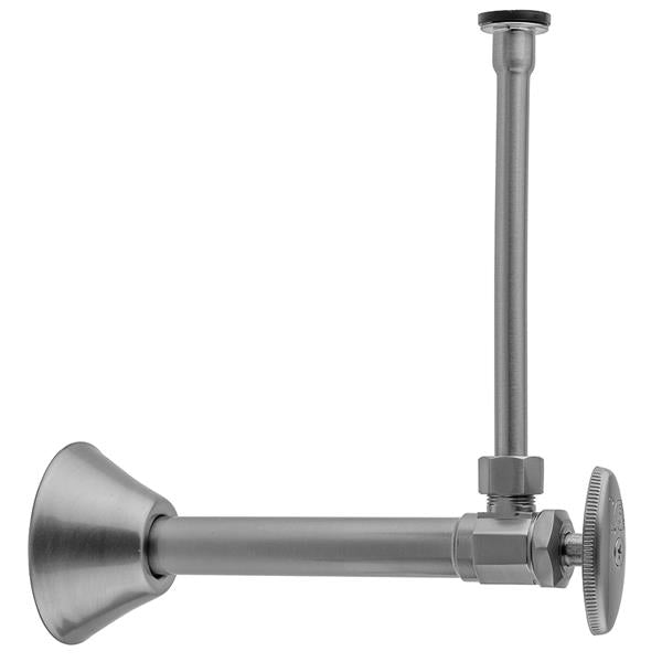 Jaclo - Multi Turn Angle Pattern 1/2 Inch Copper (Sweat Fit) x 3/8 Inch O.D. Toilet Supply Kit with Oval Handle, 20 Inch, Supply Tube, Escutcheon