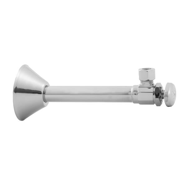 Jaclo - Multi Turn Angle Pattern 1/2 Inch Copper (Sweat Fit) x 3/8 Inch O.D. Supply Valve with Oval Handle