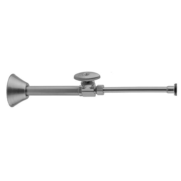 Jaclo - Multi Turn Straight Pattern 1/2 Inch Copper (Sweat Fit) x 3/8 Inch O.D. Toilet Supply Kit with Oval Handle, 20 Inch Supply Tube, Escutcheon