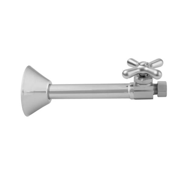 Jaclo - Multi Turn Straight Pattern 1/2 Inch Copper (Sweat Fit) x 3/8 Inch O.D. Supply Valve with Cross Handle
