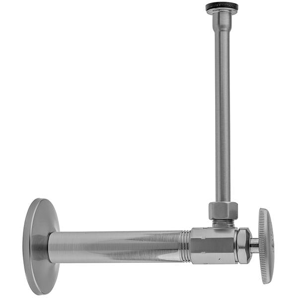 Jaclo - Multi Turn Angle Pattern 3/8 Inch IPS x 3/8 Inch O.D. Toilet Supply Kit with Oval Handle, 20 Inch Supply Tube, Escutcheon