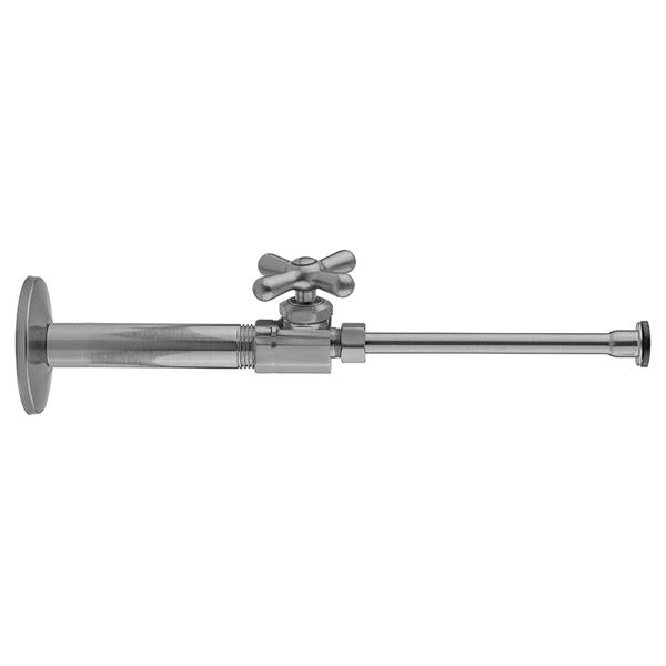 Jaclo - Multi Turn Straight Pattern 1/2 Inch IPS x 3/8 Inch O.D. Toilet Supply Kit with Cross Handle, 20 Inch Supply Tube, Escutcheon
