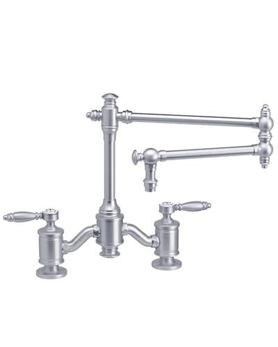 Waterstone - Towson Bridge Faucet - 18 Inch Articulated Spout - Lever Handles