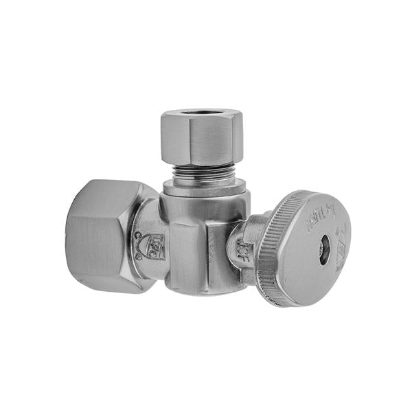 Jaclo - Quarter Turn Angle Pattern 3/8 Inch IPS x 3/8 Inch O.D. Supply Valve with Oval Handle