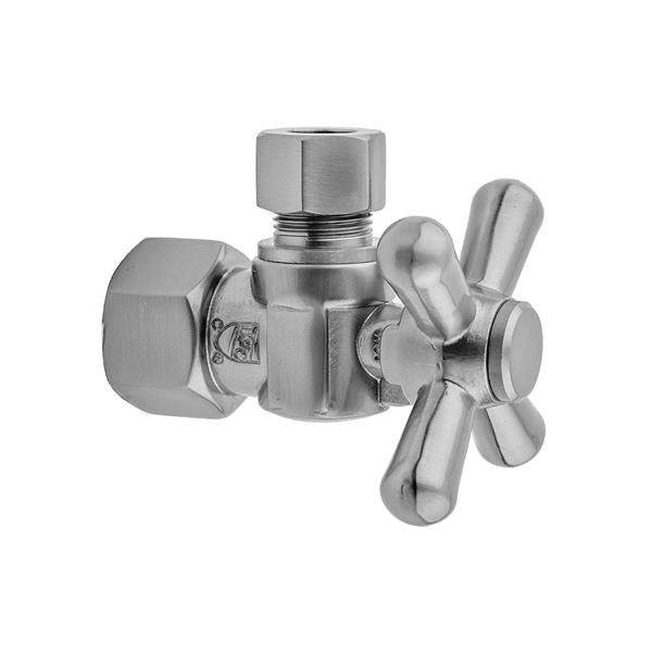 Jaclo - Quarter Turn Angle Pattern 3/8 Inch IPS x 3/8 Inch O.D. Supply Valve with Standard Cross Handle