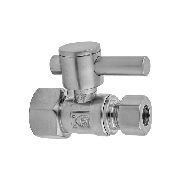 Jaclo - Quarter Turn Straight Pattern 1/2 Inch IPS x 3/8 Inch O.D. Supply Valve with Contempo Lever Handle