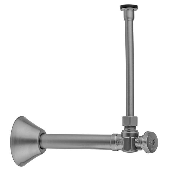 Jaclo - Quarter Turn Angle Pattern 1/2 Inch Copper (Sweat Fit) x 3/8 Inch O.D. Toilet Supply Kit with Oval Handle, 20 Inch Supply Tube, Escutcheon