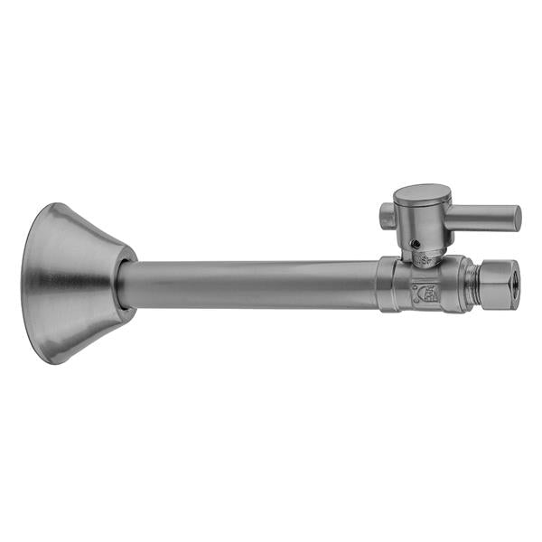 Jaclo - Quarter Turn Straight Pattern 1/2 Inch Copper (Sweat Fit) x 3/8 Inch O.D. Supply Valve with Contempo Lever Handle