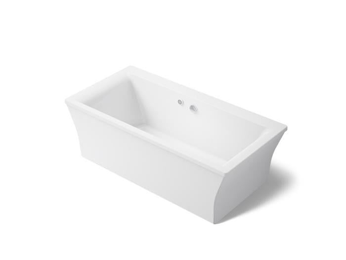 Kohler - Stargaze 72 X 36 Inch Freestanding Bath With Bask Heated Surface And Fluted Shroud