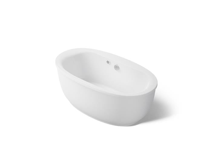 Kohler - Sunstruck 65-1/2 X 35-1/2 Inch Oval Freestanding Bath With Bask Heated Surface And Fluted Shroud