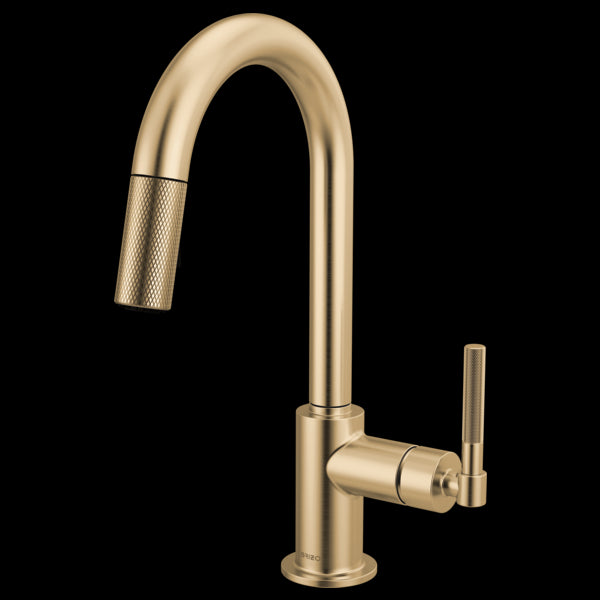 Brizo - Litze Pull-Down Prep Faucet with Arc Spout - Knurled Handle