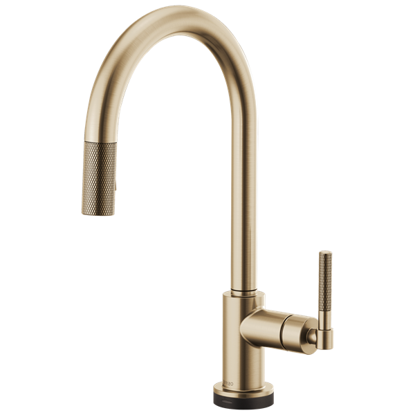 Brizo - Litze SmartTouch Pull-Down Kitchen Faucet with Arc Spout and Knurled Handle