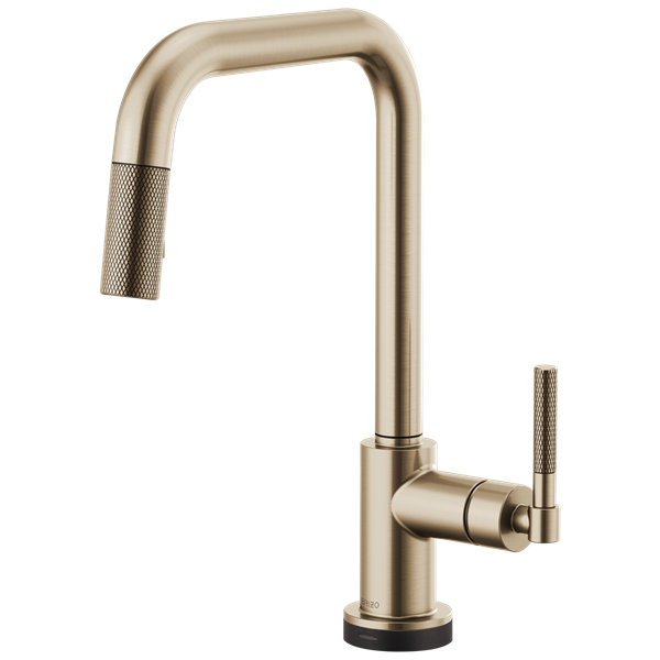 Brizo - Litze SmartTouch Pull-Down Kitchen Faucet with Square Spout and Knurled Handle