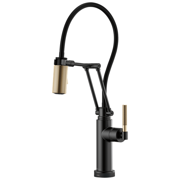 Brizo - Litze SmartTouch Articulating Kitchen Faucet with Knurled Handle