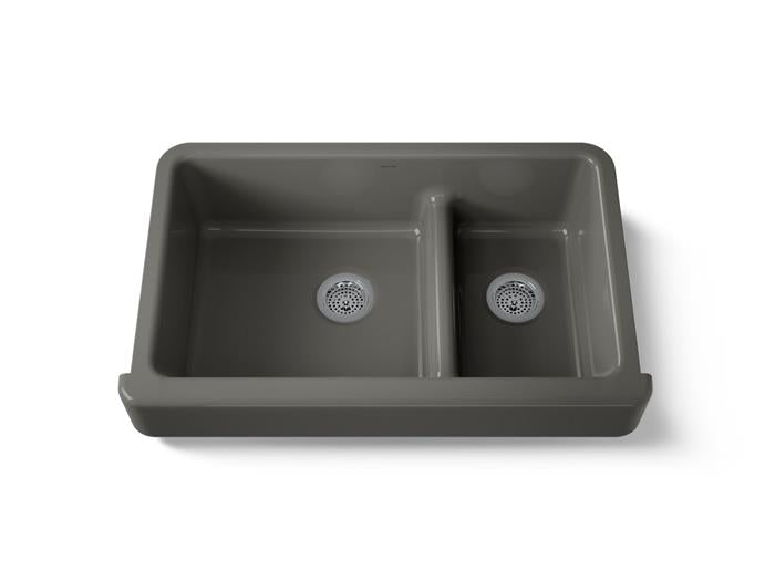 Kohler - Whitehaven Smart Divide 35-1/2 Inch Undermount Double-Bowl Farmhouse Kitchen Sink With Short Apron