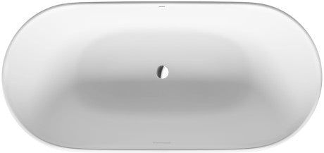Duravit - Luv 63" x 29 1/2" Oval Freestanding Bathtub in White Solid Surface