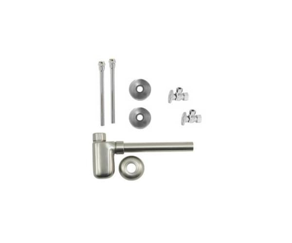 Mountain Plumbing - Lavatory Supply Kit - Brass Oval Handle with 1/4 Turn Ball Valve (MT403-NL) - Angle, Bottle Trap