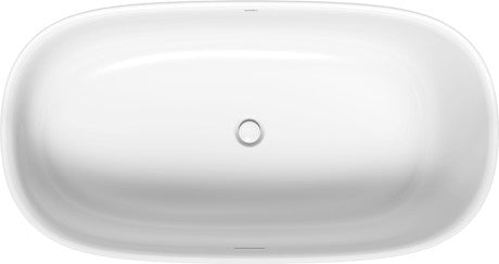 Duravit - Zencha 63" x 31 1/2" Oval Freestanding Bathtub in White Solid Surface
