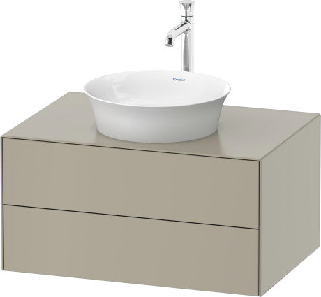 Duravit - White Tulip 31 1/2" Wall Mount Two Drawer Single Vanity Cabinet, Sink Sold Separately
