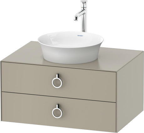 Duravit - White Tulip 31 1/2" Wall Mount Two Drawer Single Vanity Cabinet, Sink Sold Separately