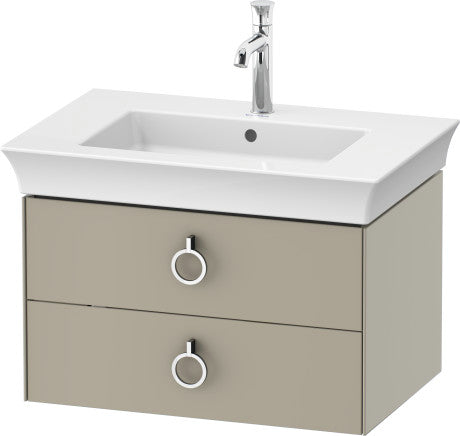 Duravit - White Tulip 28 7/8" Wall Mount Two Drawer Single Vanity Cabinet, Sink Sold Separately
