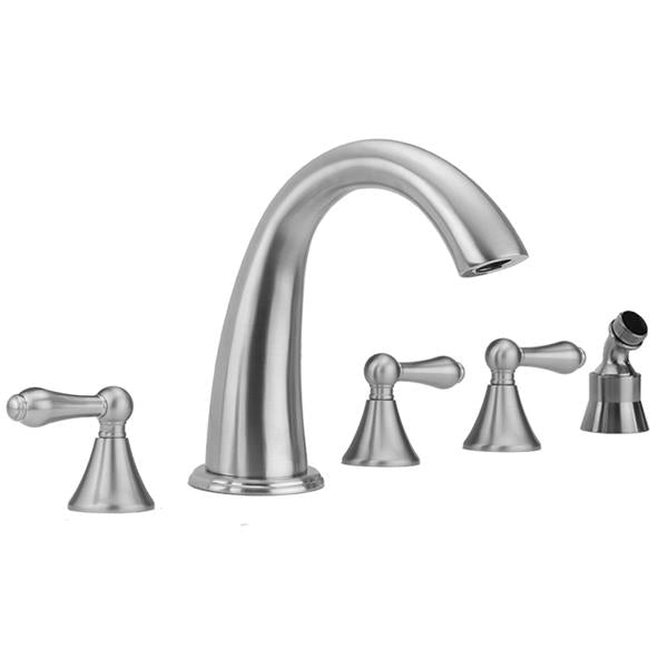 Jaclo - Cranford Roman Tub Set with Regency Lever Handles and Angled Handshower Mount