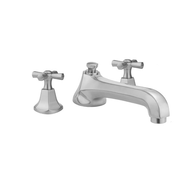 Jaclo - Astor Roman Tub Set with Low Spout and Hex Cross Handles