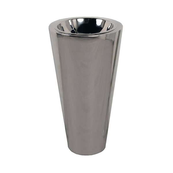 Lacava - Ferro Free-Standing Stainless Steel Column Pedestal Bathroom Sink Without An Overflow. Faucet Holes
Can Be Drilled To Order.
