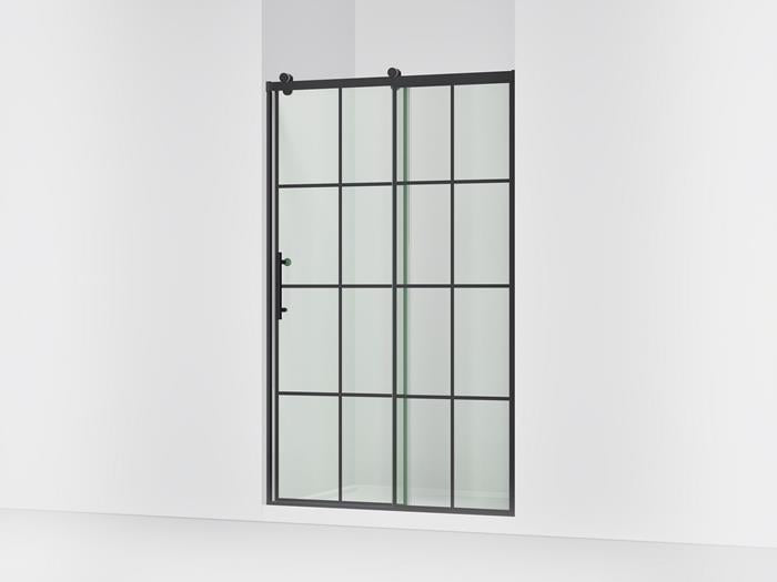 Kohler - Rely 3/8 Shower Door 77X48 Hdl - Matte Black